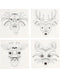 Canvas met print, afm 20x20 cm, diepte 1,5 cm, 4 stuks, wit