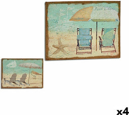 Canvas Strand 70 x 3 x 50 cm (4 Stuks)