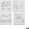 Canvas Wit Stof 25 x 25 x 1,5 cm Om te schilderen Auto's (24 Stuks)