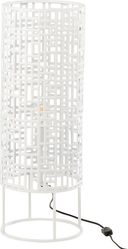 J-Line staanlamp Rond - metaal - wit - small