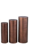 J-Line Set Van 3 Pilaren Rond Metaal Brons