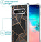 iMoshion Hoesje Geschikt voor Samsung Galaxy S10 Hoesje Met Koord - iMoshion Design Hoesje met Koord - Zwart / Meerkleurig / Goud / Black Graphic