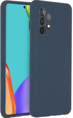 Accezz Liquid Silicone Backcover Samsung Galaxy A52(s) (5G/4G) - Schokabsorberend - Donkerblauw
