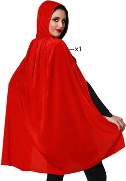 Cape Met capuchon 100 cm Rood