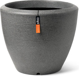 Capi Europe - Bloempot bol Arc Granite - 34x25 - Antraciet - Bloempot Voor binnen en buiten - Beschikbaar in XL formaten - Breukbestendig - 100% Recyclebaar - Levenslang garantie - NATS8031
