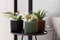 Capi Europe - Bloempot bol Groove Black & Gold - 17x15 - Zwart - Opening Ø15.4 - Bloempot voor binnen - 5 jaar garantie - BGVBL133