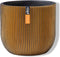 Capi Europe - Bloempot bol Groove Black & Gold - 8x6 - Goud - Opening Ø5.6 - Bloempot voor binnen - 5 jaar garantie - BGVGB131