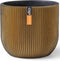 Capi Europe - Bloempot bol Groove Black & Gold - 8x6 - Goud - Opening Ø5.6 - Bloempot voor binnen - 5 jaar garantie - BGVGB131
