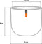 Capi Europe - Bloempot bol Groove Colours - 9x8 - Paars - Opening Ø7.2 - Bloempot voor binnen - 5 jaar garantie - BGVP139
