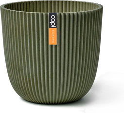 Capi Europe - Bloempot bol Groove 'made with' kunstgras groen - 13x12 - Kunstgras groen - Bloempot voor binnen en buiten - Capi ‘Made with’ - Gemaakt van gerecycled materiaal - Levenslang garantie - IGGG532