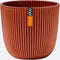 Capi Europe - Bloempot bol Groove 'made with' metallic koper - 13x12 - Metallic koper - Bloempot voor binnen en buiten - Capi ‘Made with’ - Gemaakt van gerecycled materiaal - Levenslang garantie - IGMC532
