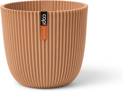 Capi Europe - Bloempot bol Groove 'made with' peachy fuzz - 13x12 - Peachy fuzz - Bloempot voor binnen en buiten - Capi ‘Made with’ - Gemaakt van gerecycled materiaal - Levenslang garantie - IGPF532