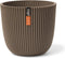 Capi Europe - Bloempot bol Groove 'made with' warm taupe - 13x12 - Warm taupe - Bloempot voor binnen en buiten - Capi ‘Made with’ - Gemaakt van gerecycled materiaal - Levenslang garantie - IGWT532