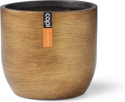 Capi Europe - Bloempot bol Retro Gold & Copper - 9x8 - Goud - Opening Ø7.2 - Bloempot voor binnen - 5 jaar garantie - BRTG139