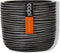 Capi Europe - Bloempot bol Rib Anthracite & Ivory - 17x15 - Antraciet - Opening Ø15.4 - Bloempot voor binnen - 5 jaar garantie - BOFZ133