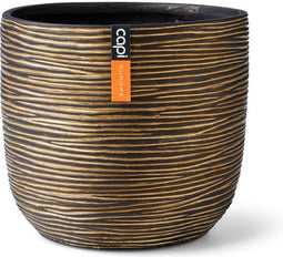Capi Europe - Bloempot bol Rib Gold - 14x13 - Goud - Opening Ø11.9 - Bloempot voor binnen - 5 jaar garantie - BOFGB132