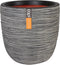 Capi Europe - Bloempot bol Rib NL - 35x34 - Antraciet - Opening Ø29 - Bloempot voor binnen en buiten - Levenslang garantie - Breukbestendig - 100% Recyclebaar - CO2 Neutraal geproduceerd - KOFZ932