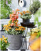 Capi Europe - Bloempot bol Rib NL - 35x34 - Antraciet - Opening Ø29 - Bloempot voor binnen en buiten - Levenslang garantie - Breukbestendig - 100% Recyclebaar - CO2 Neutraal geproduceerd - KOFZ932