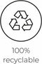 Capi Europe - Bloempot bol Rib NL - 35x34 - Ivoor - Opening Ø29 - Bloempot voor binnen en buiten - Levenslang garantie - Breukbestendig - 100% Recyclebaar - CO2 Neutraal geproduceerd - KOFI932