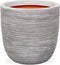 Capi Europe - Bloempot bol Rib NL - 43x41 - Ivoor - Opening Ø35 - Bloempot voor binnen en buiten - Levenslang garantie - Breukbestendig - 100% Recyclebaar - CO2 Neutraal geproduceerd - KOFI933