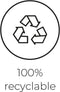 Capi Europe - Bloempot bol Rib NL - 43x41 - Ivoor - Opening Ø35 - Bloempot voor binnen en buiten - Levenslang garantie - Breukbestendig - 100% Recyclebaar - CO2 Neutraal geproduceerd - KOFI933