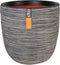 Capi Europe - Bloempot bol Rib NL - 55x53 - Antraciet - Opening Ø46 - Bloempot voor binnen en buiten - Levenslang garantie - Breukbestendig - 100% Recyclebaar - CO2 Neutraal geproduceerd - KOFZ935