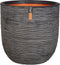 Capi Europe - Bloempot bol Rib NL - 55x53 - Antraciet - Opening Ø46 - Bloempot voor binnen en buiten - Levenslang garantie - Breukbestendig - 100% Recyclebaar - CO2 Neutraal geproduceerd - KOFZ935