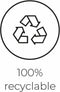 Capi Europe - Bloempot bol Rib NL - 55x53 - Antraciet - Opening Ø46 - Bloempot voor binnen en buiten - Levenslang garantie - Breukbestendig - 100% Recyclebaar - CO2 Neutraal geproduceerd - KOFZ935