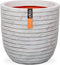 Capi Europe - Bloempot bol Row NL - 35x34 - Ivoor - Opening Ø29 - Bloempot voor binnen en buiten - Levenslang garantie - Breukbestendig - 100% Recyclebaar - CO2 Neutraal geproduceerd - KRWI932