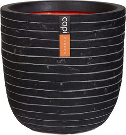 Capi Europe - Bloempot bol Row NL - 55x53 - Antraciet - Opening Ø46 - Bloempot voor binnen en buiten - Levenslang garantie - Breukbestendig - 100% Recyclebaar - CO2 Neutraal geproduceerd - KRWZ935