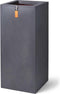 Capi Europe - Bloempot rechthoek Smooth NL - 36x79 - Zwart - Opening Ø26 - Bloempot voor binnen en buiten - Levenslang garantie - Breukbestendig - 100% Recyclebaar - CO2 Neutraal geproduceerd - KBL952