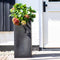 Capi Europe - Bloempot rechthoek Smooth NL - 36x79 - Zwart - Opening Ø26 - Bloempot voor binnen en buiten - Levenslang garantie - Breukbestendig - 100% Recyclebaar - CO2 Neutraal geproduceerd - KBL952