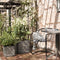 Capi Europe - Bloempot vierkant Rib NL - 30x30 - Antraciet - Opening Ø24 - Bloempot voor binnen en buiten - Levenslang garantie - Breukbestendig - 100% Recyclebaar - CO2 Neutraal geproduceerd - KOFZ902