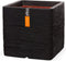 Capi Europe - Bloempot vierkant Rib NL - 30x30 - Zwart - Opening Ø24 - Bloempot voor binnen en buiten - Levenslang garantie - Breukbestendig - 100% Recyclebaar - CO2 Neutraal geproduceerd - KBLR902