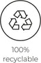 Capi Europe - Bloempot vierkant Rib NL - 30x30 - Zwart - Opening Ø24 - Bloempot voor binnen en buiten - Levenslang garantie - Breukbestendig - 100% Recyclebaar - CO2 Neutraal geproduceerd - KBLR902