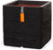 Capi Europe - Bloempot vierkant Rib NL - 40x40 - Zwart - Opening Ø32 - Bloempot voor binnen en buiten - Levenslang garantie - Breukbestendig - 100% Recyclebaar - CO2 Neutraal geproduceerd - KBLR903