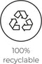 Capi Europe - Bloempot vierkant Rib NL - 40x40 - Zwart - Opening Ø32 - Bloempot voor binnen en buiten - Levenslang garantie - Breukbestendig - 100% Recyclebaar - CO2 Neutraal geproduceerd - KBLR903