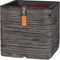 Capi Europe - Bloempot vierkant Rib NL - 50x50 - Antraciet - Opening Ø42 - Bloempot voor binnen en buiten - Levenslang garantie - Breukbestendig - 100% Recyclebaar - CO2 Neutraal geproduceerd - KOFZ904