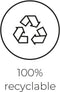 Capi Europe - Bloempot vierkant Rib NL - 50x50 - Ivoor - Opening Ø42 - Bloempot voor binnen en buiten - Levenslang garantie - Breukbestendig - 100% Recyclebaar - CO2 Neutraal geproduceerd - KOFI904