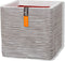 Capi Europe - Bloempot vierkant Rib NL - 50x50 - Ivoor - Opening Ø42 - Bloempot voor binnen en buiten - Levenslang garantie - Breukbestendig - 100% Recyclebaar - CO2 Neutraal geproduceerd - KOFI904