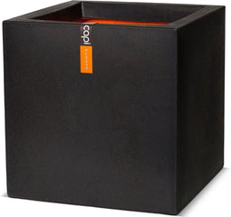 Capi Europe - Bloempot vierkant Smooth NL - 40x40 - Zwart - Opening Ø32 - Bloempot voor binnen en buiten - Levenslang garantie - Breukbestendig - 100% Recyclebaar - CO2 Neutraal geproduceerd - KBL903