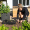 Capi Europe - Bloempot vierkant Smooth NL - 50x50 - Zwart - Opening Ø42 - Bloempot voor binnen en buiten - Levenslang garantie - Breukbestendig - 100% Recyclebaar - CO2 Neutraal geproduceerd - KBL904
