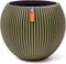 Capi Europe - Capi Europe - Vaas bol Groove Colours - 12x10 - Groen - Opening Ø8.5 - Bloempot voor binnen - 5 jaar garantie - BGVGN109 - 12x10 - Groen - Schotel voor binnen en buiten - Milieuvriendelijk - Sterk en licht - Met drainagesysteem