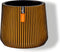 Capi Europe - Sandbag Groove Black & Gold - 16x14 - Goud - Opening Ø12.6 - Bloempot voor binnen - 5 jaar garantie - BGVGB393