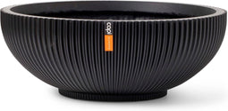 Capi Europe - Schaal Groove Black & Gold - 40x15 - Zwart - Opening Ø35.6 - Bloempot voor binnen - 5 jaar garantie - BGVBL037