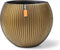 Capi Europe - Vaas bol Groove Black & Gold - 10x9 - Goud - Opening Ø7.2 - Bloempot voor binnen - 5 jaar garantie - BGVGB101