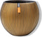 Capi Europe - Vaas bol Groove Black & Gold - 10x9 - Goud - Opening Ø7.2 - Bloempot voor binnen - 5 jaar garantie - BGVGB101