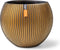 Capi Europe - Vaas bol Groove Black & Gold - 12x10 - Goud - Opening Ø8.5 - Bloempot voor binnen - 5 jaar garantie - BGVGB109
