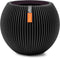 Capi Europe - Vaas bol Groove Black & Gold - 12x10 - Zwart - Opening Ø8.5 - Bloempot voor binnen - 5 jaar garantie - BGVBL109