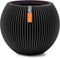 Capi Europe - Vaas bol Groove Black & Gold - 22x18 - Zwart - Opening Ø15.7 - Bloempot voor binnen - 5 jaar garantie - BGVBL103